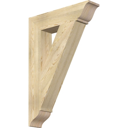 Ekena Millwork Traditional Traditional Rough Sawn Bracket, Douglas Fir, 6"W x 28"D x 40"H BKT06X28X40TRA01RDF
